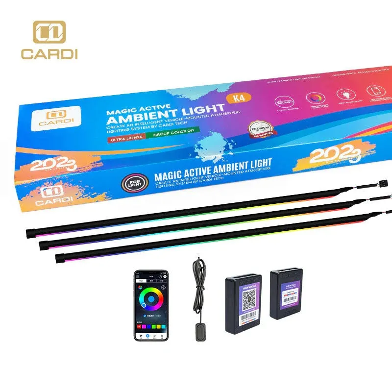 Cardi K4 Car Ambient light Set of 6 App & Remote control